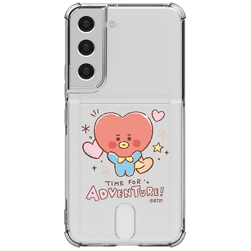 아이컬러즈 갤럭시S22 BT21 베이비 스케치 투명에어 카드 케이스