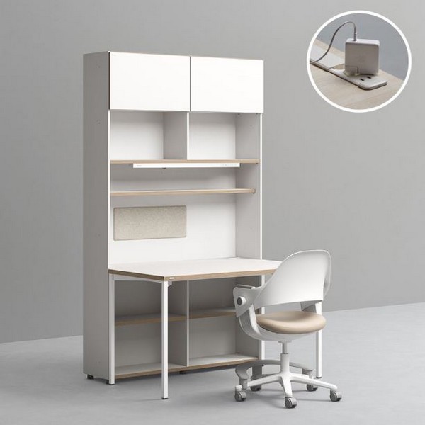 데스커 6단 콘센트형 책상세트+조명+도어+의자 (1200x590)_이미지