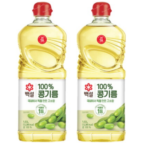 CJ제일제당 백설 콩기름 1.5L (2개)