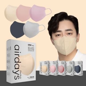디더블유바이오 에어데이즈 마스크 숨쉬기편한 프리스타일 공산품 패션웰빙 10매 컬러 사용이편리한 조정석 새부리형_이미지