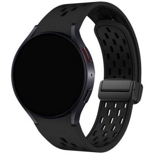 스페이스쉴드 갤럭시워치7 윙 디버클 마그네틱 투톤 메쉬홀 실리콘 스트랩_이미지