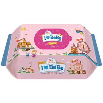 아이러브베베 핑크 <b>물티슈</b> 리필형 <b>100매</b>