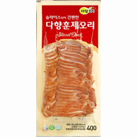 팜덕 다향 슬라이스되어 간편한 다향훈제오리 400g이미지입니다. 누르면 해당 게시물로 새창이동합니다.