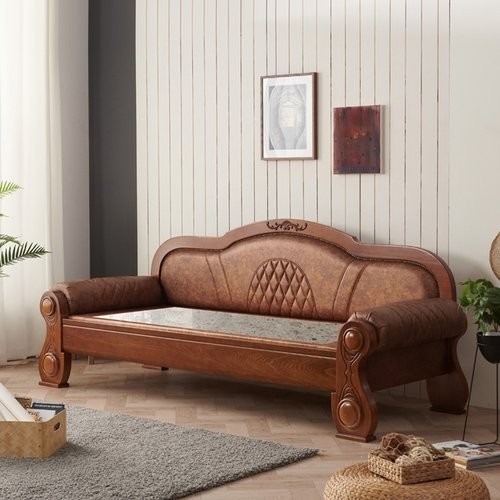 BIF보루네오  모닝듀 YS123 원목가죽 돌소파 MS (온돌)