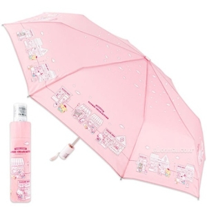 산리오 스토어 55 3단 안전한 자동우산-핑크 750586 시나모롤 쿠로미 마이멜로디 폼폼푸린