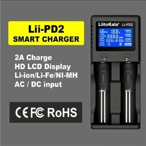 스마트  Liitokala Lii-S4 Lii-PD2 배터리 충전기 18650 3.7V 9V 26650 16340 1.2V AA