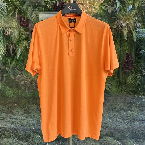 키톤 반팔카라티 버튼 이니셜 디테일 오렌지 UK1272 E21 K86001_이미지