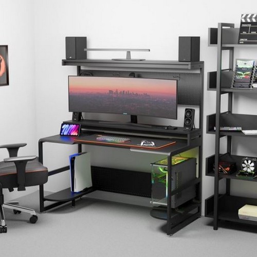 상도가구 프로몬스터 확장형 게이밍 책상 (1400x700)_이미지