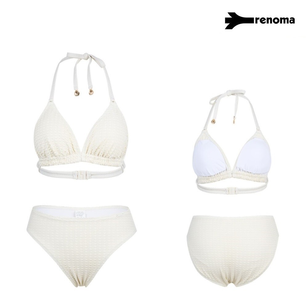 레노마 수영복 수영복 여성 비치 펄 크로셰 삼각 투피스 비키니 LS2G301_IV_IMA_이미지