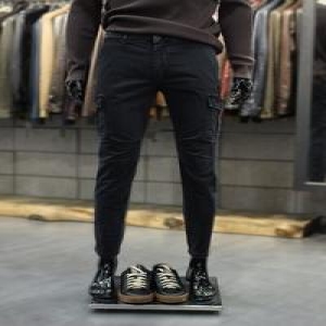 빠니깔레 이태리 가먼트다잉 빈티지블랙 면스판카코바이커팬츠 f-hcpt651bk_이미지