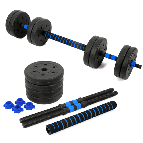 헬스웨이 파워 조립덤벨 더블루 롱스틸연결바 세트 (31kg)