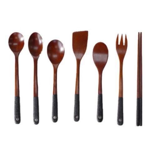 아카시아 블랙핸들 숯 옻칠 조리기 7종 세트