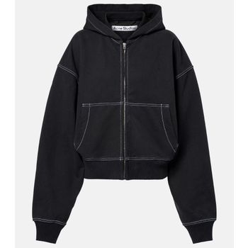 아크네 스튜디오 로고 코튼 플리스 집업 스웨트셔츠 152538707