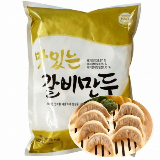 나래식품 맛있는 갈비만두 1kg (1개)_이미지