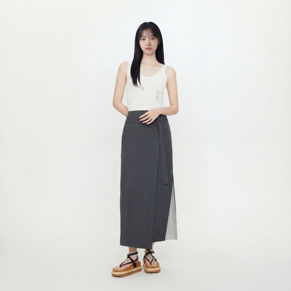 LAP 스타필드 수원 데미지 V넥 민소매 AS2KV560_이미지
