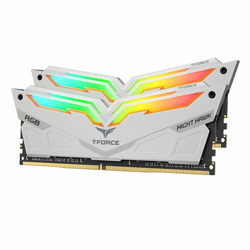 TeamGroup T-Force DDR4-3200 CL16 Night Hawk RGB 화이트 패키지 서린 (32GB(16Gx2))_이미지