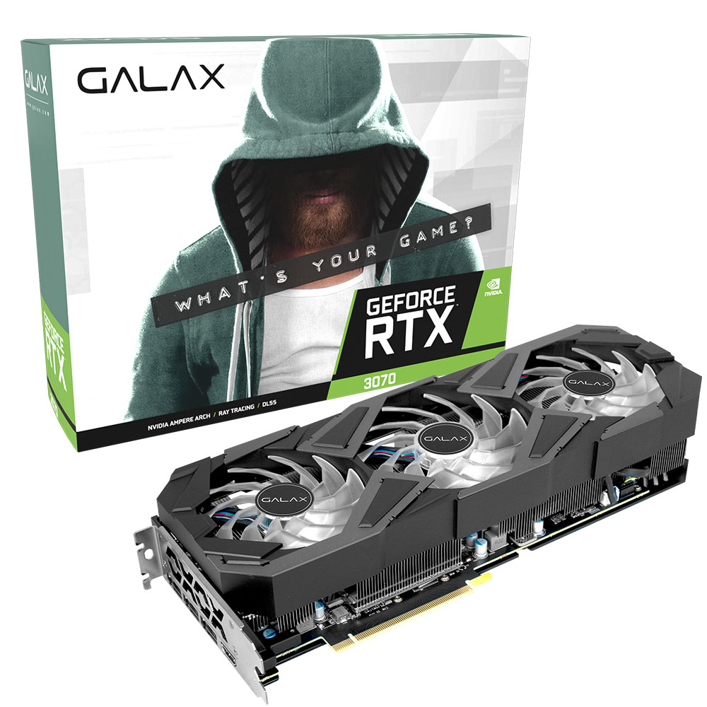 갤럭시 GALAX 지포스 RTX 3070 EX GAMER BLACK OC D6 8GB LHR