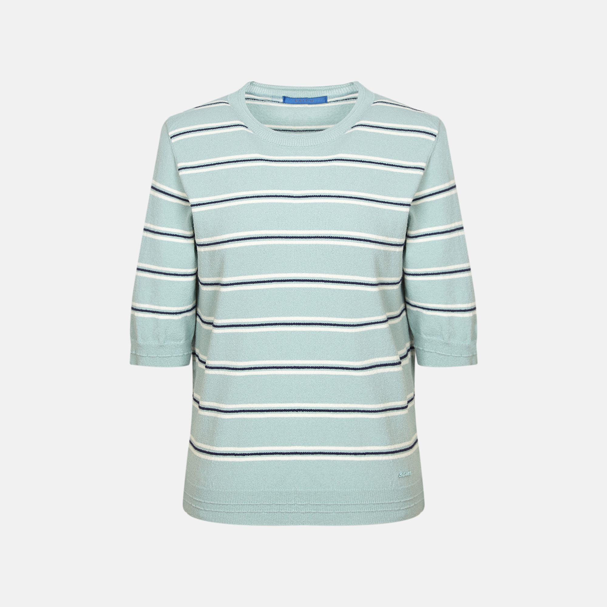 KEITH 스트라이프 버튼 슬리브 니트 풀오버 KE26M4FRP0841