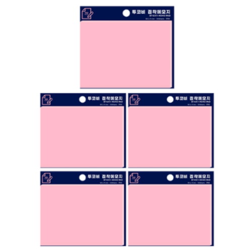 동아피엠에스 점착 메모지 핑크 100x76mm (5개)