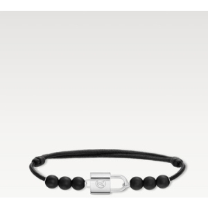 루이비통 A/S가능 유니세프 락킷 비즈 매듭 팔찌 블랙 Q05730