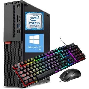 레노버 씽크센터 M7FF 데스크톱 컴퓨터 PC 코어 i38100 36GHz 16GB RAM 512GB SSD 유선 키보드 및 마_이미지