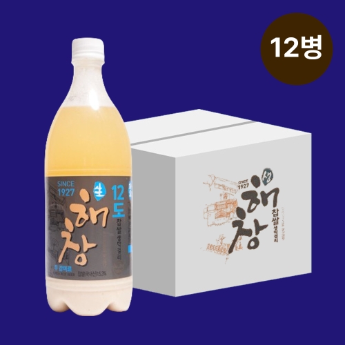 해창주조 해창 찹쌀 생막걸리 12도 900ml (12개)_이미지