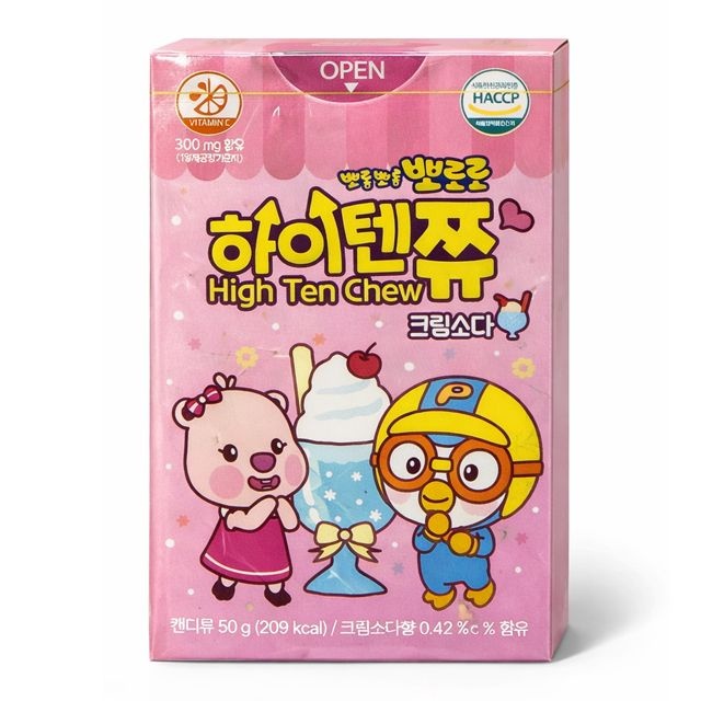 뽀로로 하이텐쮸 크림소다 50g