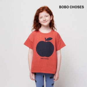 보보쇼즈 키즈 Poma 레드 반팔티셔츠 B324EC002