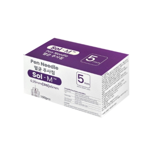 솔엠 솔엠 펜니들 31G 5mm (100개)_이미지