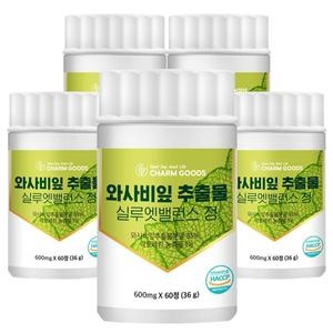 참굿즈 와사비잎 추출물 실루엣밸런스 정 600mg 60정 (5개)