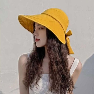 Rly 여성 와이드 넓은 챙 리본 버킷햇 햇빛차단 캡모자 14933940