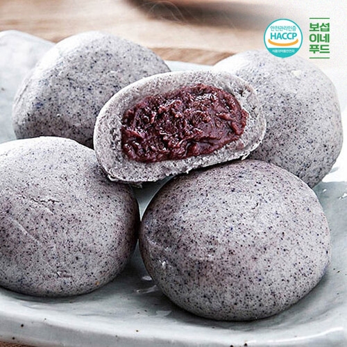 보섭이네푸드 HACCP인증 흑미 안흥찐빵 1.6kg 25개,국산팥_이미지