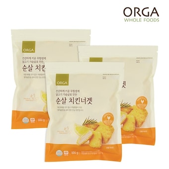 올가 <b>순살</b> 치킨너겟 500g 3봉