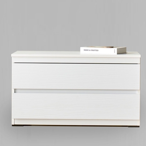 필리 화이트 모던 2단 서랍장 750