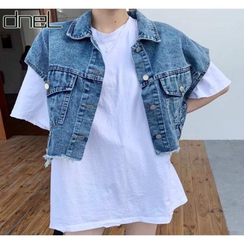 드넬 컷팅데님조끼DWJ42121A