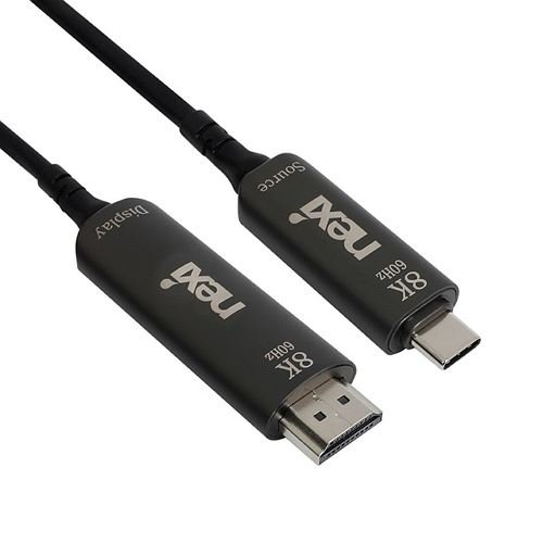 리버네트워크 NEXI HDMI2.1 C to HDMI AOC 하이브리드 케이블 NX-U31HD21-AOC-XXM (10m)_이미지