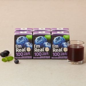 풀무원 아임리얼 100 고농축 블루베리 120ml (6개)_이미지