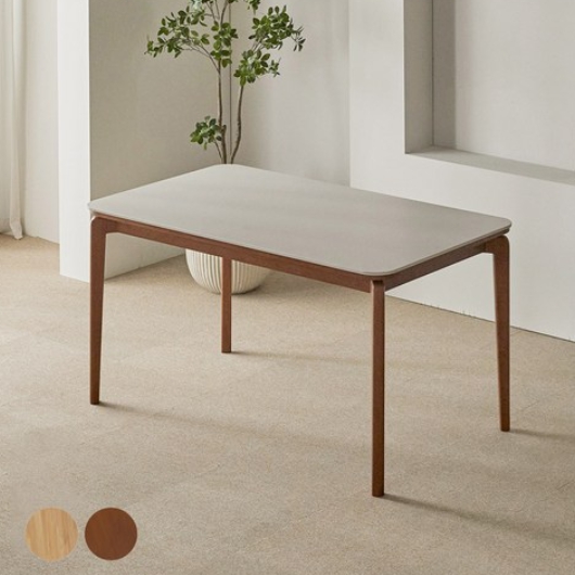 리샘 리샤르 세라믹 원목 식탁 1400 (의자별도)_이미지