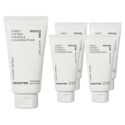 이니스프리 포레스트 쉐이빙클렌징 폼 150g (5개)_이미지