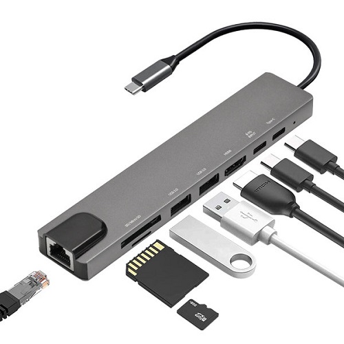 케이탑코리아 케이베스트 CH800 8in1 멀티허브 (8포트/Type C)_이미지