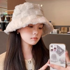  와플 체크 스타일 무늬 뽀글이 여자 겨울 0Yv WFG8AIN