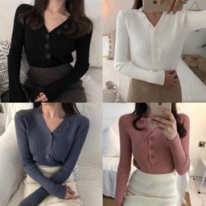 오노마 ONM 니트티 여성니트 HH-B68 골지니트 슬림핏니 41578575