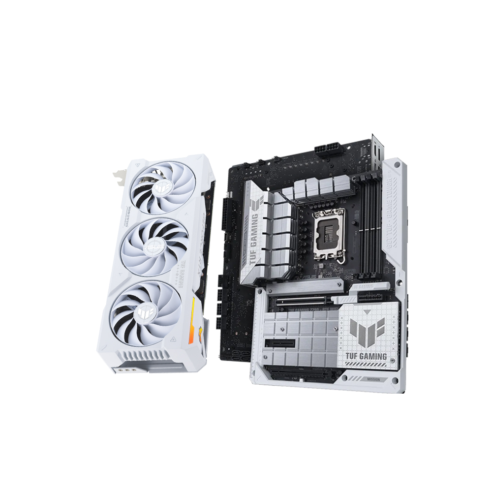 ASUS TUF Gaming Z790-BTF WIFI 인텍앤컴퍼니 + TUF Gaming 지포스 RTX 4070 Ti SUPER BTF O16G OC D6X 16GB White 패키지_이미지