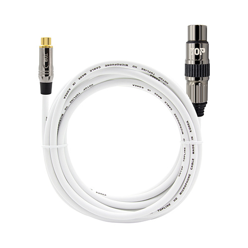 탑라인에이치디 HDTOP RCA to XLR FF 메탈화이트 케이블 (50m, HT-TP3578)_이미지