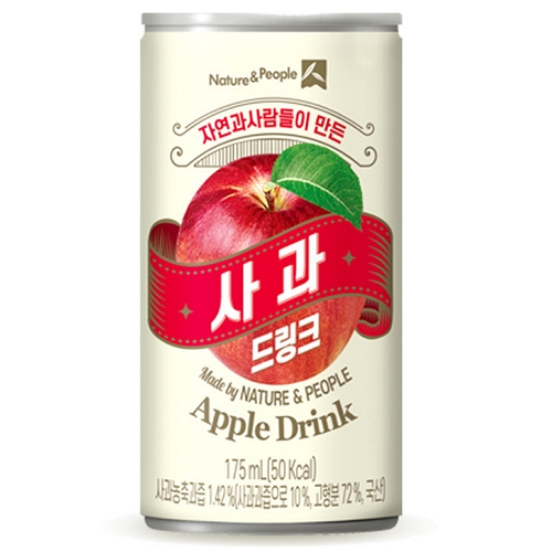  자연과사람들 사과 드링크 175ml [30개]