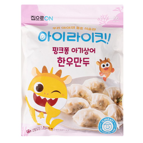 대상 집으로ON 아이라이킷 핑크퐁 아기상어 한우만두 600g (1개)_이미지