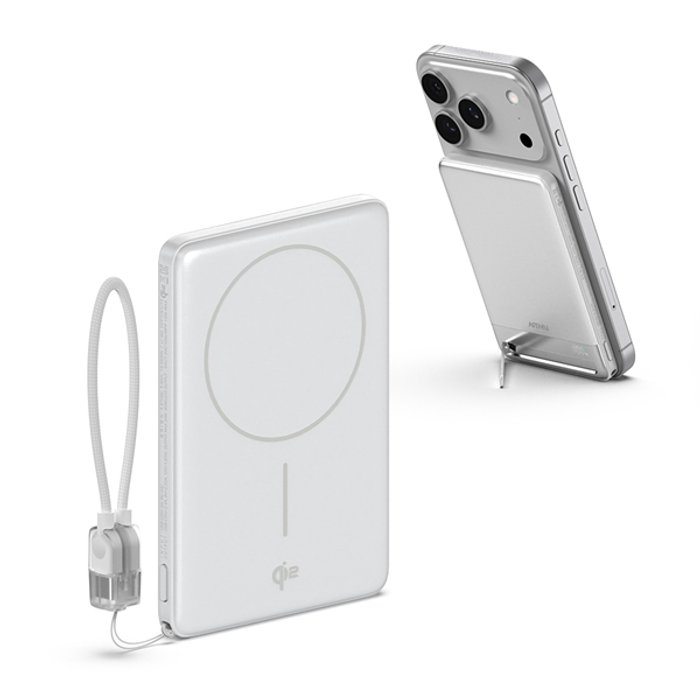 아트뮤 Qi2 15W 맥세이프 초슬림 <b>보조</b>배터리 QB510 5000mAh