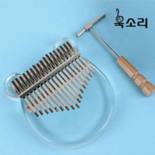 이한선생활과학 ㅤ옥소리 투명 곰 아크릴 칼림바_이미지