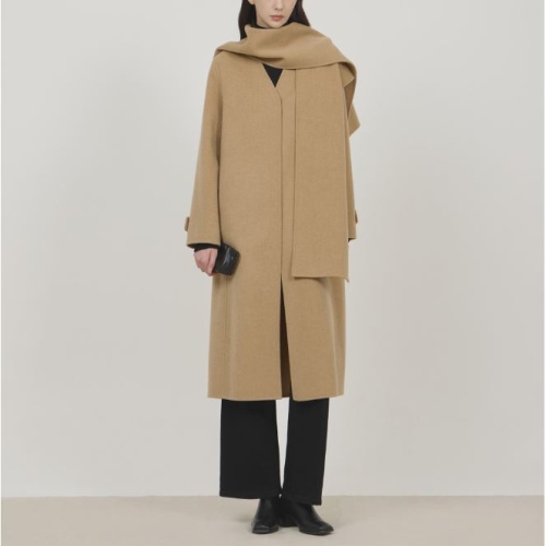 대현 쥬크 여성 카라리스 머플러 세트 핸드메이드 롱 코트_z244msg553