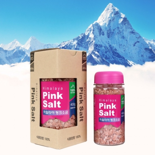 히말라야 핑크 소금 솔트 400g 대용량 천연 암염 100